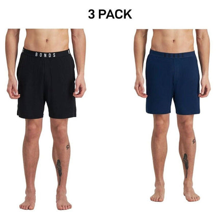 Bonds Mens Sleep Viscose Bamboo Short Comfy Soft Elastic Waistband 3 Pack MW9M-KarWorkwear