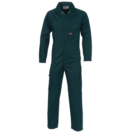 DNC Workwear Mens Cotton Drill Coverall Hi Vis Work Safety Sun Protection 3101-KarWorkwear