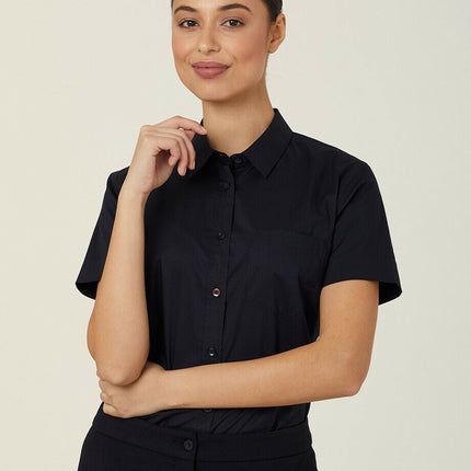 NNT Women Avignon Short Sleeve Slim Shirt Casual Comfortable Business CATUK8-KarWorkwear