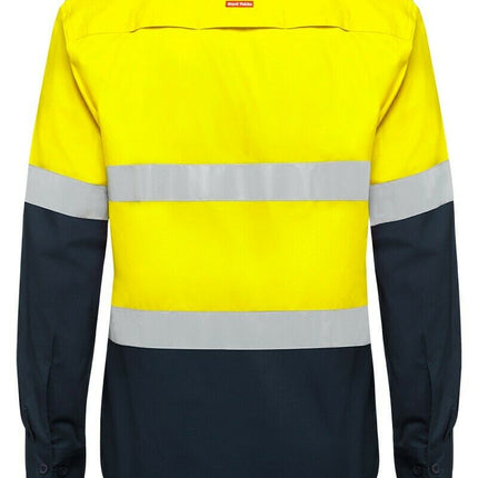 Hard Yakka Safety Hi-Vis Vented Cotton Taped Work Long Sleeve Shirt Y07940-KarWorkwear