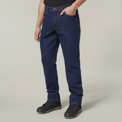 Hard Yakka 4 Pack Mens Heavy Duty Washed Straight Denim Work Jeans Y03514-KarWorkwear