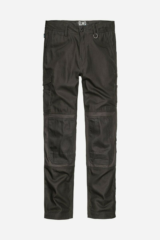 Mens Elwood Work Utility Pants Knee Panels Canvas Tradie Phone Pocket EWD101-KarWorkwear