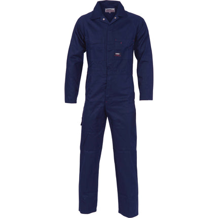 DNC Workwear Mens Cotton Drill Coverall Hi Vis Work Safety Sun Protection 3101-KarWorkwear