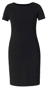 NNT Womens Crepe Stretch S/S Dress Scoope Neckline Black Dress CAT62U-KarWorkwear