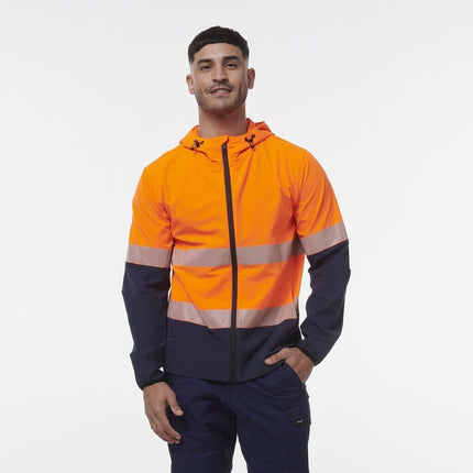 KingGee Mens Hi Vis Reflective Durable Hooded Repel Safety Work Jacket K55061-KarWorkwear