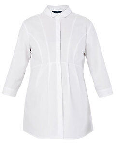 NNT Womens Polycotton 3/4 Sleeve Mat Shirt White Classic Fit Blouse CAT9XJ-KarWorkwear