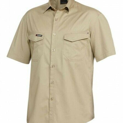 KingGee Mens Tradies Shirt S/S Lightweight Breathable Slim Fit Work K14355-KarWorkwear