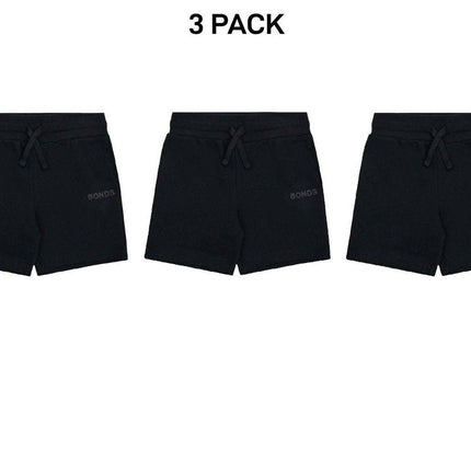 Bonds Kids Tech Sweats Short Lightweight Soft Rib Waistband Sporty 3 Pack KVQPK-KarWorkwear