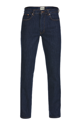 Hard Yakka Mens Mustang Stretch Jeans Denim Tough Regular Classic Fit Y43247-KarWorkwear