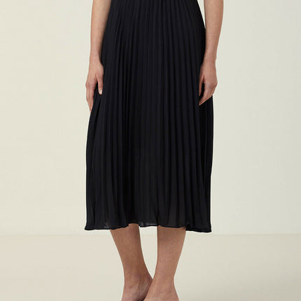 NNT Womens Formal Soft Georgette Pleated Midi Skirt Relaxed Fit Business CAT2R2-KarWorkwear