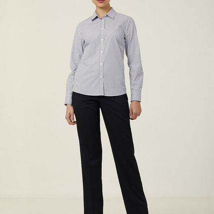 NNT Womens Avignon Stripe Long Sleeve Formal Shirt Comfy Business Shirts CATUKT-KarWorkwear