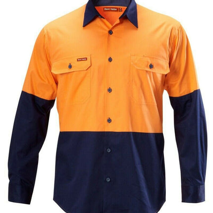 Hard Yakka Koolgear Hi-Vis Long Sleeve Work Shirt Vented Lightweight Y07558-KarWorkwear