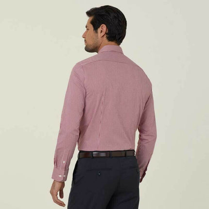 NNT Mens Avignon Gingham Checked Long Sleeve Shirt Casual Fit Business CATJDF-KarWorkwear
