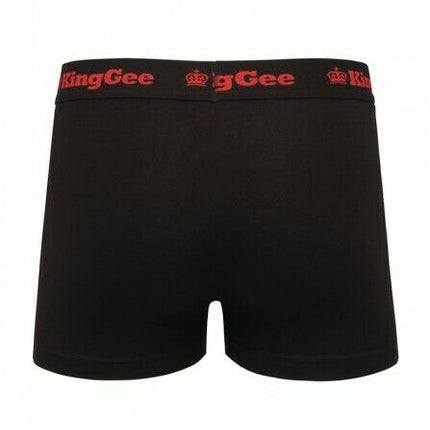 Mens KingGee Cotton Trunk 3 Pack Black King Gee Jocks Underwear Trunks K09023-KarWorkwear