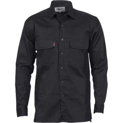 DNC Workwear Mens Three Way Cool Breeze Work Shirt - Long Sleeve Casual 3224-KarWorkwear