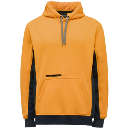 KingGee Mens Hi Vis Pull Over Hoodie Fleece Drawstring Work Safe Safety K55033-KarWorkwear