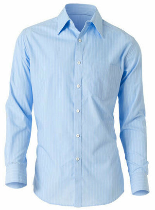 NNT Mens Formal Cotton Blend Stripe Long Sleeve Busines Shirt Classic Fit CATD10-KarWorkwear