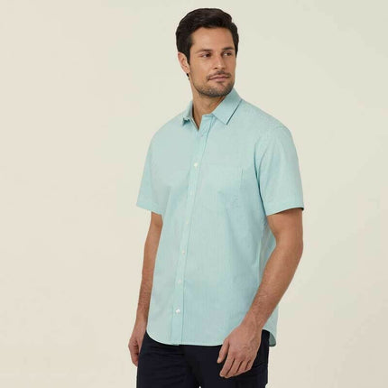 NNT Mens Avignon Stripe Short Sleeve Shirt Casual Regular Fit Business CATJDK-KarWorkwear
