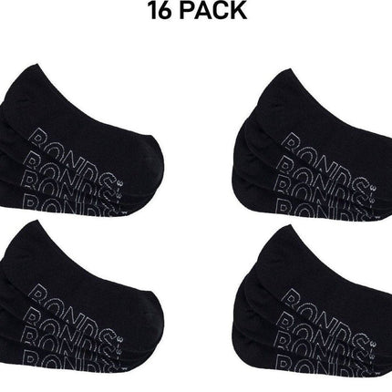 Bonds Womens Lightweight Liner Invisible Socks Comfy Cushioning 16 Pack LXPJ4N-KarWorkwear