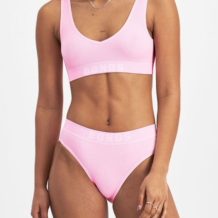 Bonds Womens Retro Rib Deep V Crop Super Stretch & Ultimate Comfort 6 Pack WU8DA-KarWorkwear