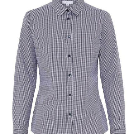 NNT Womens Avignon Gingham Business Shirts Long Sleeve Check Formal Shirt CATUKS-KarWorkwear