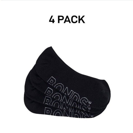 Bonds Womens Lightweight Liner Invisible Socks Comfy Cushioning 4 Pack LXPJ4N-KarWorkwear