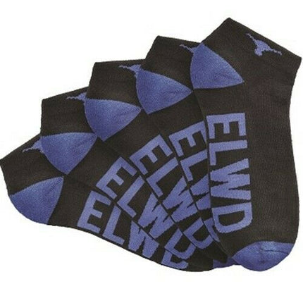 Elwood Mens 3 Pack Workwear Ankle Sock Cotton Comfy Toe Protect EWD902-KarWorkwear