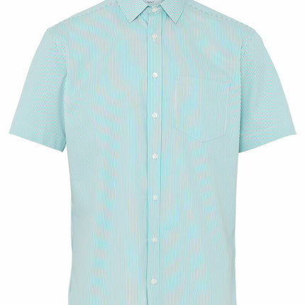 NNT Mens Avignon Stripe Short Sleeve Shirt Casual Regular Fit Business CATJDK-KarWorkwear