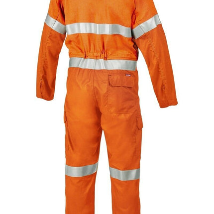 Mens Hard Yakka Protect Hi-Vis Safety Orange Tecgen Coverall Lightweight Y00100-KarWorkwear