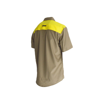 DNC Mens RipStop Cool Cotton Tradies Shirt, S/S Lightweight Breathable 3581-KarWorkwear