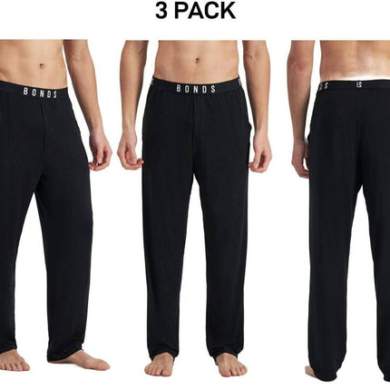 Bonds Mens Sleep Viscose Bamboo Pant Comfy Fit Side Seam Pockets 3 Pack MW9L-KarWorkwear