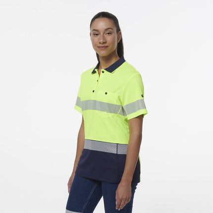 KingGee Womens Workcool Hyperfreeze Spliced Polo With Segmented Tape K44224-KarWorkwear