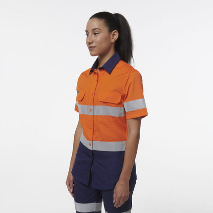 KingGee Womens Workcool Vented Reflective Short Sleeve Shirt K44229-KarWorkwear