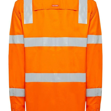 Mens Hard Yakka Rain Lightweight Drill Shirt Tape Hi-Vis Biomotion Safety Y04265-KarWorkwear