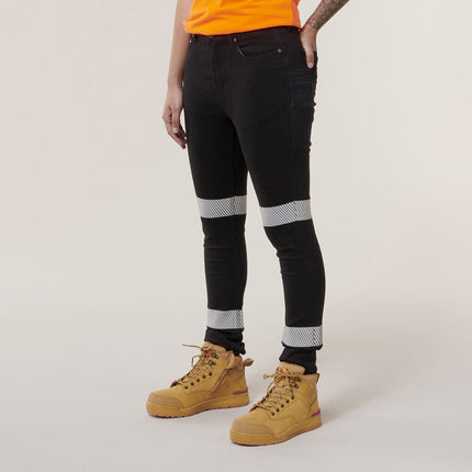 Hard Yakka 4 Pack Womens Taped Stretch Demin Reflective Jeggings Y08302-KarWorkwear
