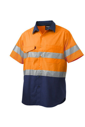 KingGee Mens Workcool 2 Hi-Vis Summer Shirt Short Sleeve Work Lightweight K54885-KarWorkwear