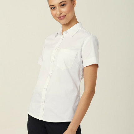 NNT Women Avignon Short Sleeve Slim Shirt Casual Comfortable Business CATUK8-KarWorkwear