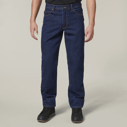 Hard Yakka 2 Pack Mens Heavy Duty Washed Straight Denim Work Jeans Y03514-KarWorkwear
