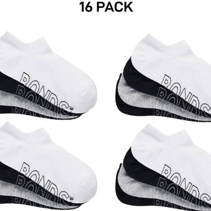 Bonds Womens Lightweight No Show Cotton Mesh Cooling Zone Socks 16 Pack LXPW4N-KarWorkwear