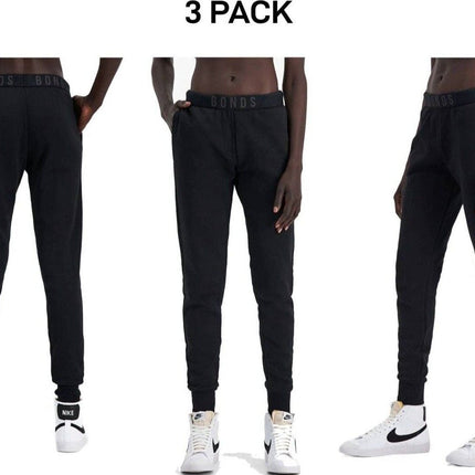 Bonds Womens Originals Skinny Trackie Pants Cosy Slimline Pockets 3 Pack CTBKI-KarWorkwear