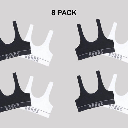 Bonds Girls Original Rib Tank Crop Super Comfort and Soft Support 8 Pack UWLK2A-KarWorkwear