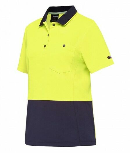 KingGee Womens WorkCool Spliced Polo S/S Shirt Hyperfreeze Work Comfy K44735-KarWorkwear