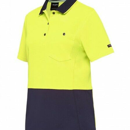 KingGee Womens WorkCool Spliced Polo S/S Shirt Hyperfreeze Work Comfy K44735-KarWorkwear