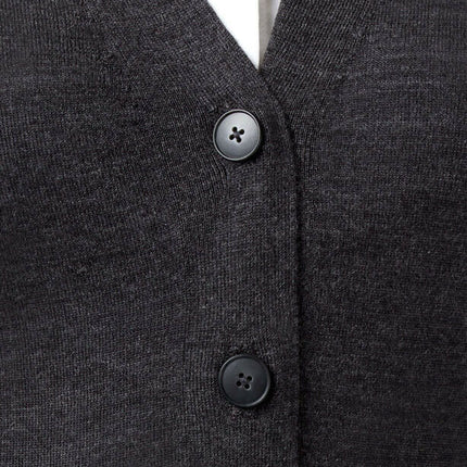 NNT Womens Pure Wool Long Length Business Cardigan Wide Neck Body Warmer CAT5B3-KarWorkwear