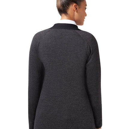 NNT Womens Pure Wool Knit Long Lined Jacket Formal Body Warmer Business CAT5B2-KarWorkwear