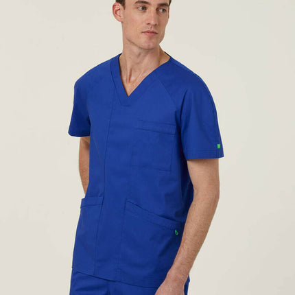 NNT Uniform Mens Next Gen Anti Bacterial Carl Scrub Top V-neck Nurse Work CATRFV-KarWorkwear