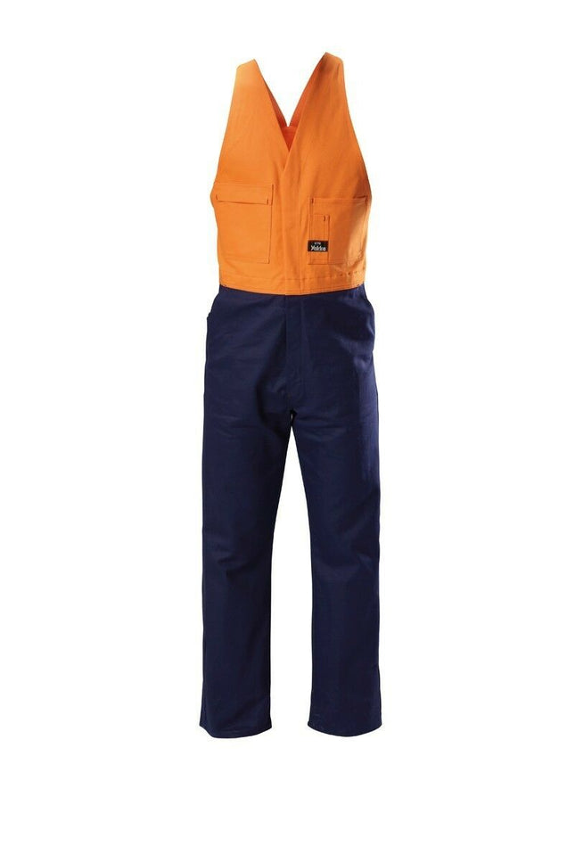 Mens Hard Yakka Hi-Vis Drill Action Back 2 Toned Overall Phone Pocket Y01526-KarWorkwear