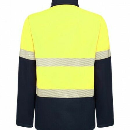 KingGee Mens Hi Vis Softshell Jacket 3 Layer Warm Fleece Comfort Work K05002-KarWorkwear
