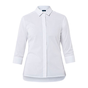 NNT Womens Stretch Cotton Blend 3/4 SLV Tunic Shirt White Classic Fit CATU2P-KarWorkwear