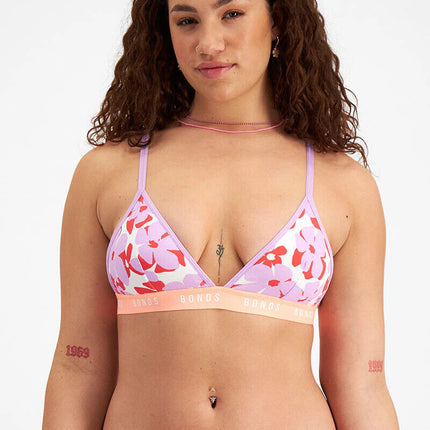 Bonds Womens Icons Triangle Bra Comfy Confident Lightweight Support 6 Pack YWN7-KarWorkwear